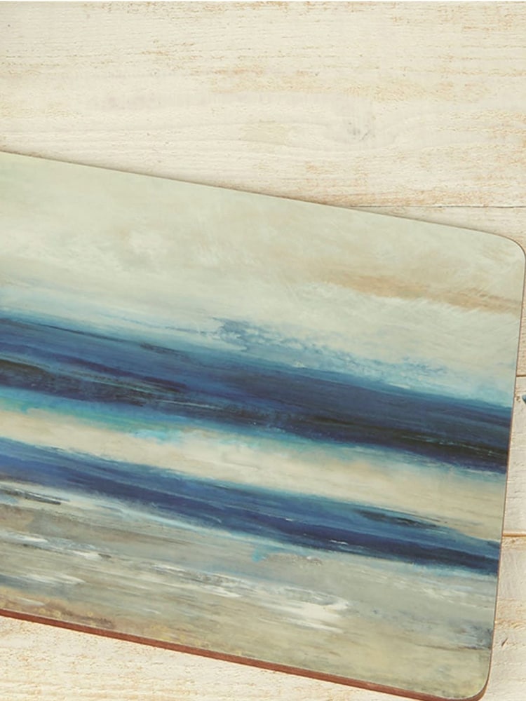 Set of 6 Blue Abstract Placemats - Image 2 of 3