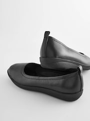 Black Leather Forever Comfort® with Motionflex EVA Ballerina Shoes - Image 7 of 9