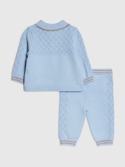 River Island Blue Knitted Polo Top  & Leggings Set - Image 2 of 5