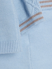 River Island Blue Knitted Polo Top  & Leggings Set - Image 4 of 5
