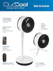 Dimplex White Duo Cool 2-in-1 Smart Electric Pedestal Fan - Image 5 of 6