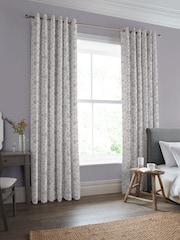 Laura Ashley Lavender Rowena Made to Measure 100% Cotton Curtains - Image 2 of 9