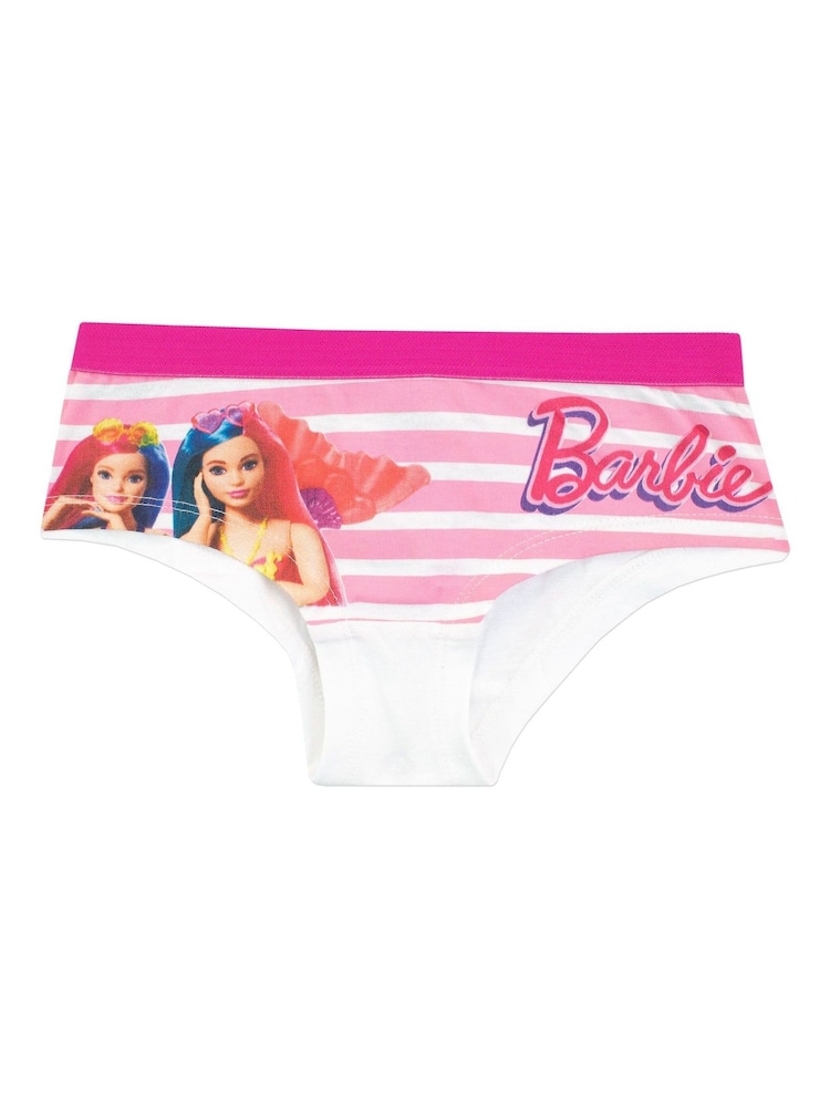 Character Pink Kids Barbie Multipack 100% Cotton Briefs 5 Packs - Image 2 of 5