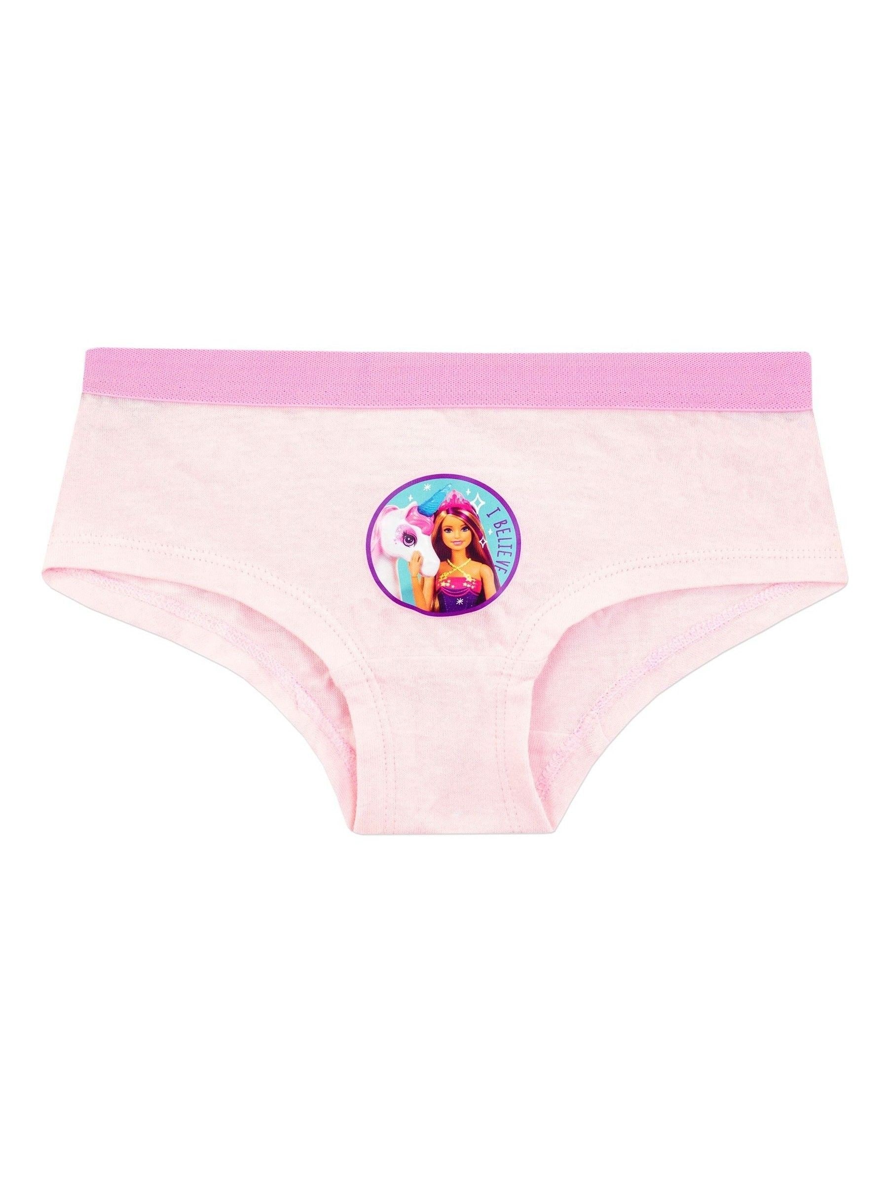 Buy Character Pink Kids Barbie Multipack 100 Cotton Briefs 5 Packs from Next Canada
