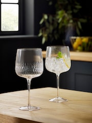 Set of 2 Clear Albany Gin Glasses - Image 1 of 3
