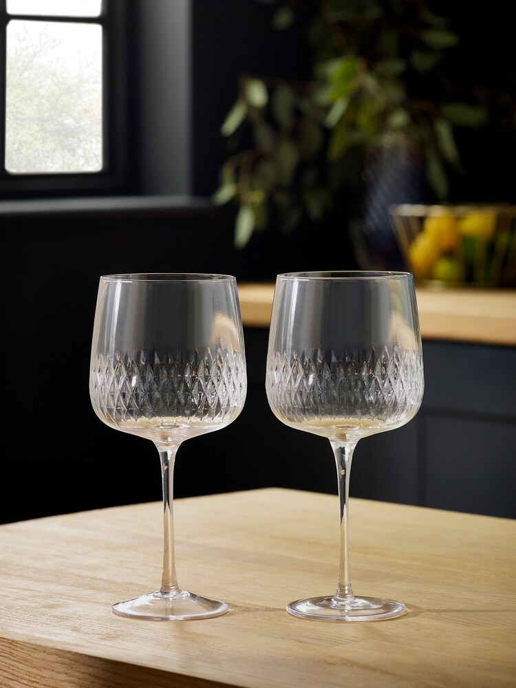 Set of 2 Clear Albany Gin Glasses - Image 2 of 3 Set of 2 Clear Albany Gin Glasses - Image 2 of 3