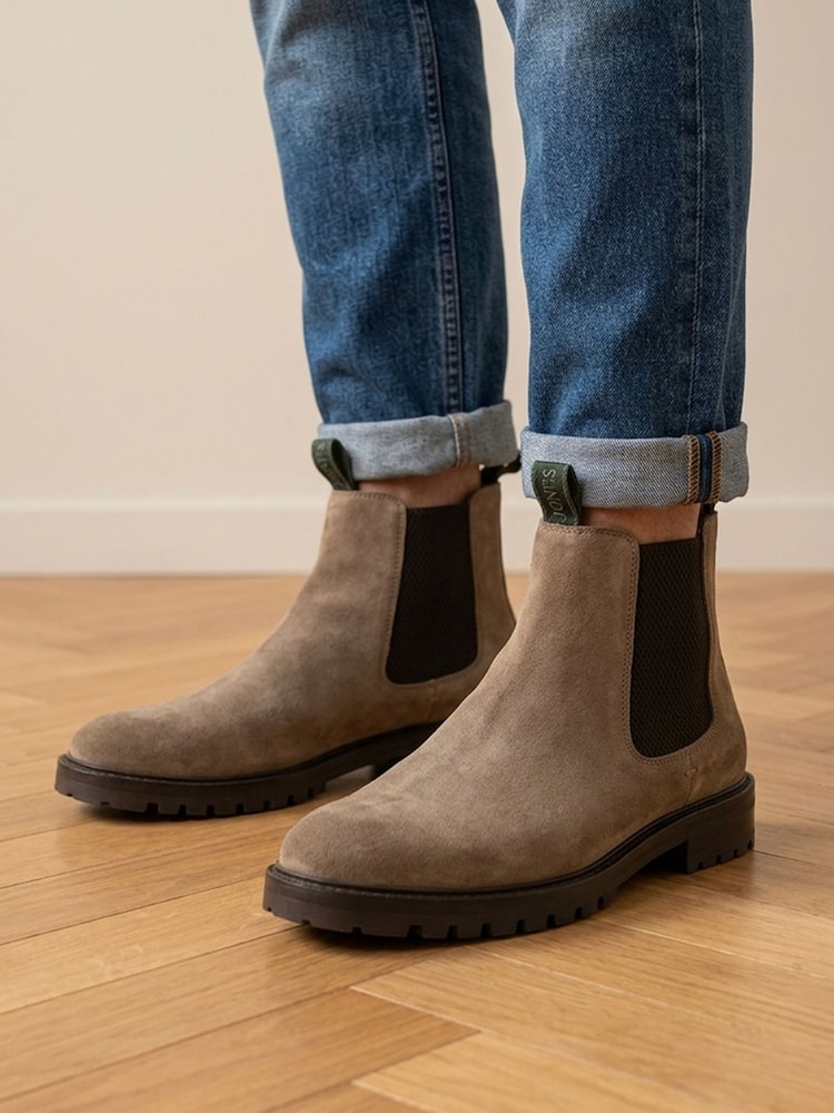 Jones Bootmaker Natural Damone Leather Chelsea Boots - Image 1 of 6