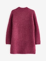 Raspberry Pink Bouclé Knitted Jumper Dress (3-16yrs) - Image 7 of 8