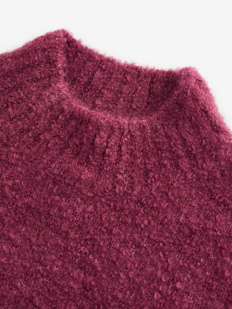 Raspberry Pink Bouclé Knitted Jumper Dress (3-16yrs) - Image 8 of 8 Raspberry Pink Bouclé Knitted Jumper Dress (3-16yrs) - Image 8 of 8