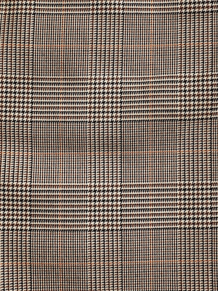 Taupe Slim Skinny Fit Check Suit: Trousers - Image 4 of 10