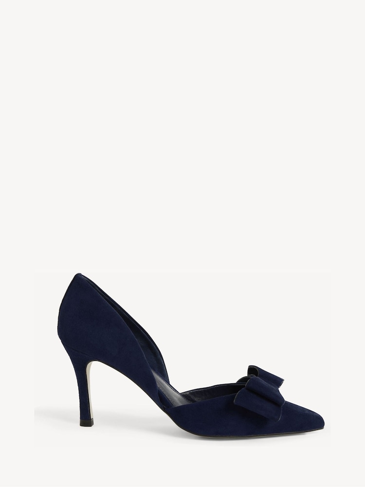 Hobbs Blue Elva Bow Court Shoes - Image 2 of 4 Hobbs Blue Elva Bow Court Shoes - Image 2 of 4