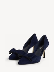 Hobbs Blue Elva Bow Court Shoes - Image 3 of 4
