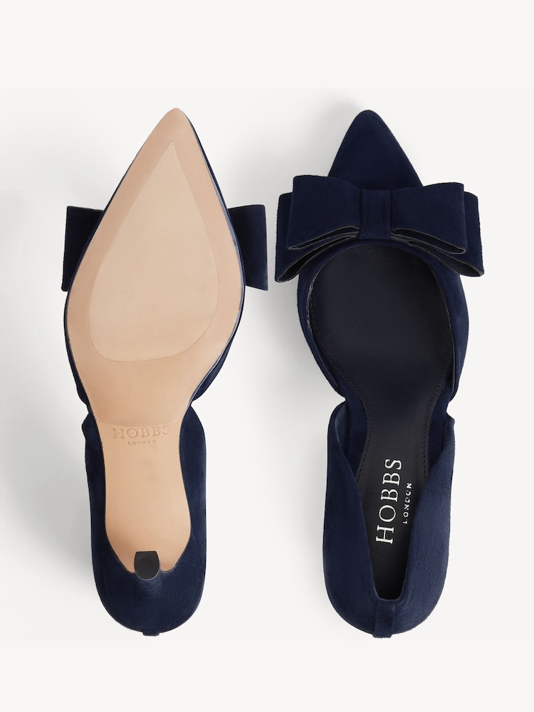 Hobbs Blue Elva Bow Court Shoes - Image 4 of 4 Hobbs Blue Elva Bow Court Shoes - Image 4 of 4