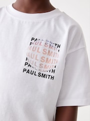 Paul Smith Junior Boys Oversized Short Sleeve Iconic Print T-Shirt - Image 3 of 7