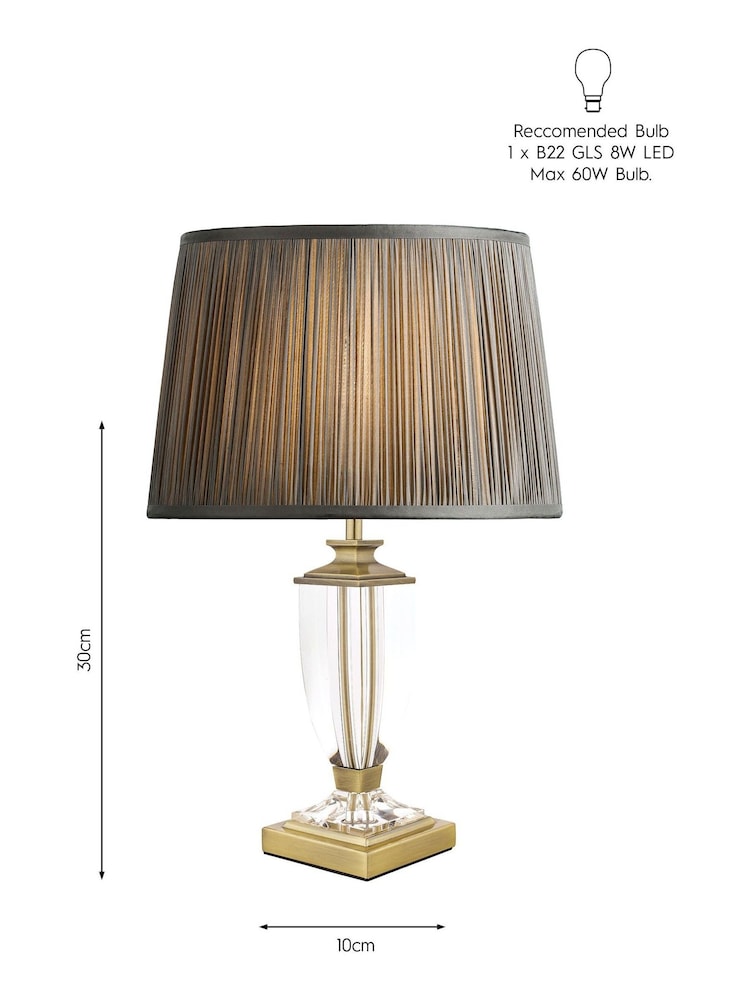 Laura Ashley Brass Carson Crystal Table Small Lamp Base - Image 3 of 3