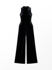 Svart - Ro&Zo Callie Velvet Jumpsuit - Bilde 6 av 6
