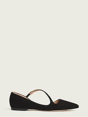 LK Bennett Black Pandora Flat Victoria Pattern Shoes - Image 1 of 4