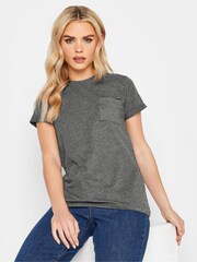 PixieGirl Petite Grey Basic Short Sleeve Pocket T-Shirts 2 Pack - Image 2 of 5