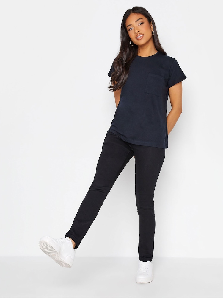 PixieGirl Petite Grey Basic Short Sleeve Pocket T-Shirts 2 Pack - Image 5 of 5