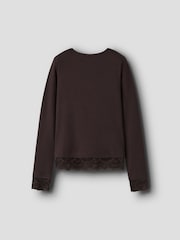 Name It Brown Lace Trim long Sleeve Top - Image 2 of 3