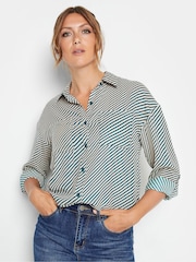 Long Tall Sally Blue Stripe Shirt - Image 1 of 4