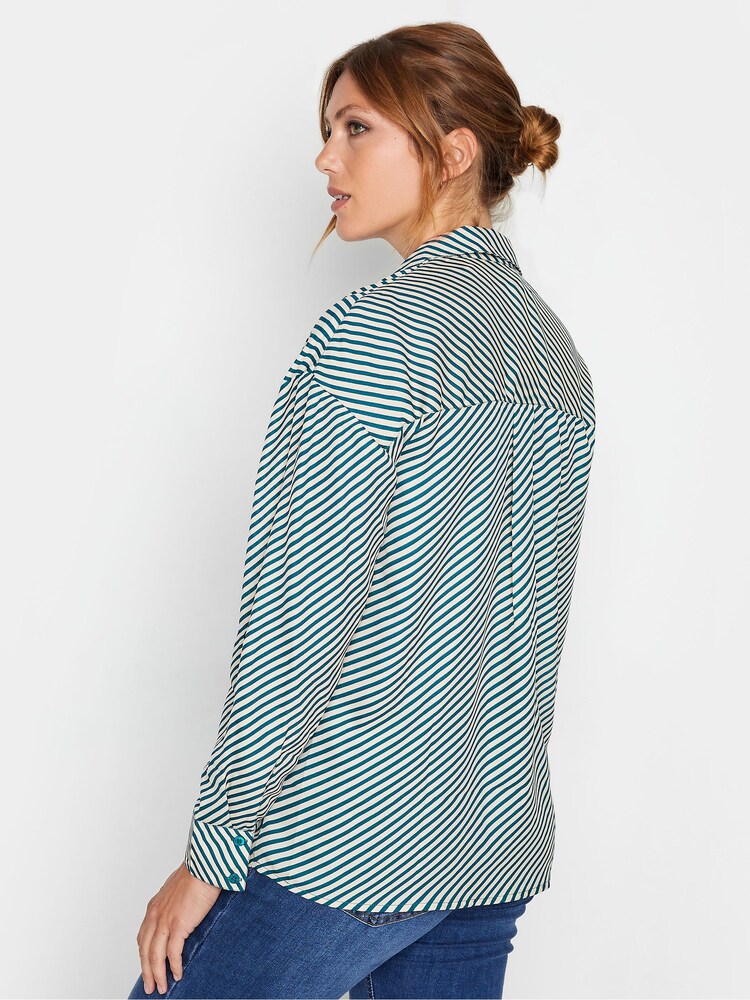 Long Tall Sally Blue Stripe Shirt - Image 2 of 4