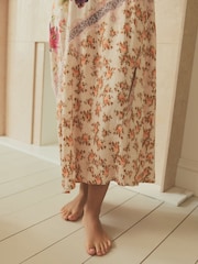 Pink Floral Viscose Lace Nightie - Image 5 of 8