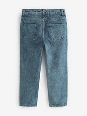 Teal Blue Cotton Mom Jeans With Elasticated Waist (3-16yrs) - Image 2 of 3