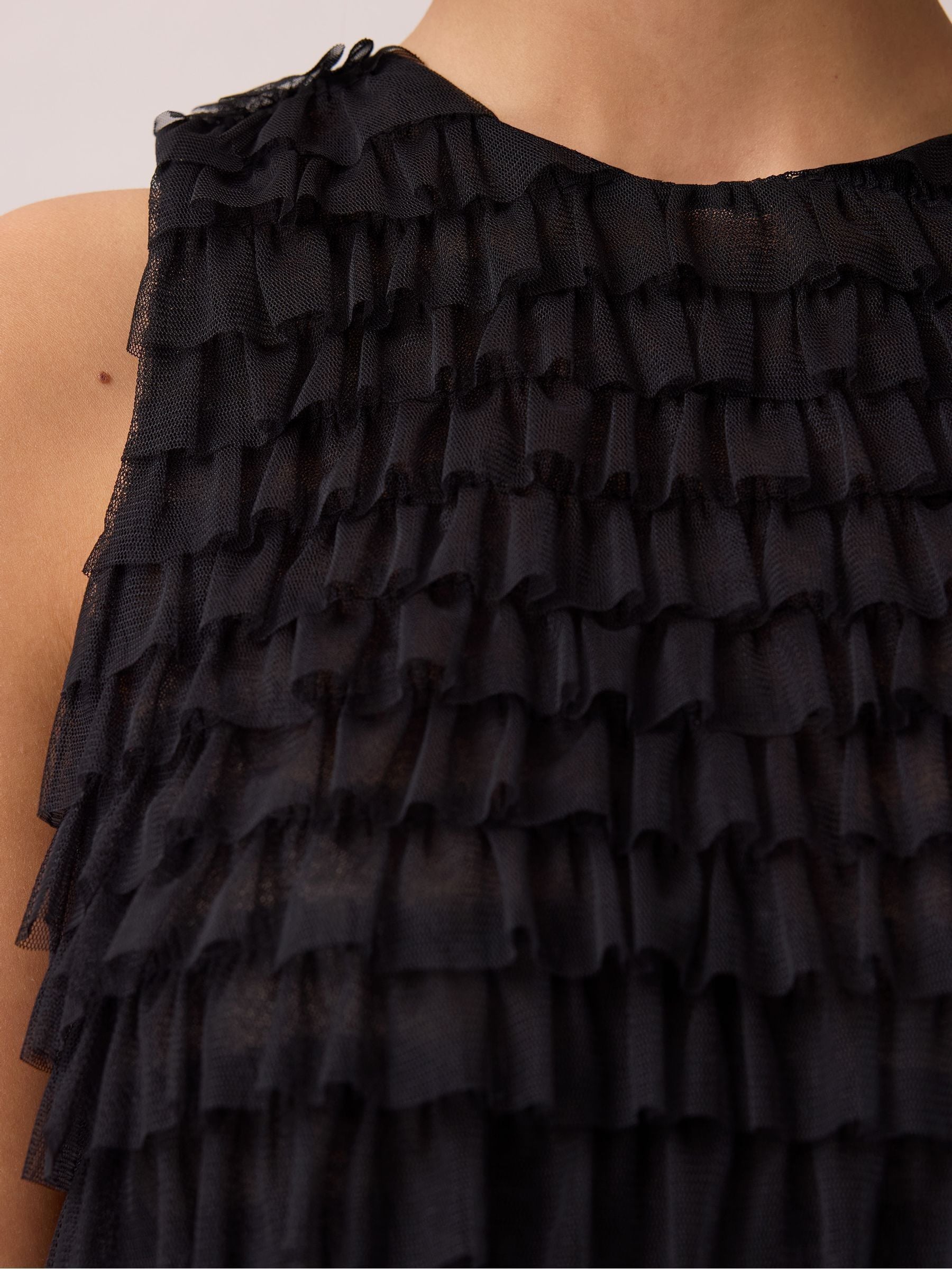 Buy Ro&Zo Black Tulle Ruffle Shell Top from Next Singapore