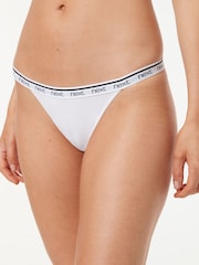 White/Black/Grey Tanga Logo Knickers 4 Pack - Image 3 of 9