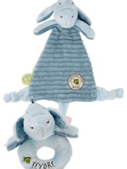 Rainbow Designs Grey Eeyore Comforter And Ring Rattle - Image 1 of 4