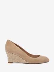 LK Bennett Neutral Espadrille Eevi Round Toe Pumps - Image 1 of 3