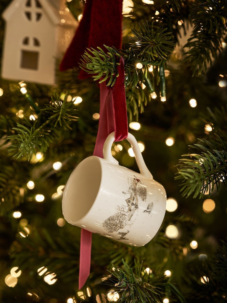 Sophie Allport White Snowy Village Mini Mug Bauble - Image 1 of 2