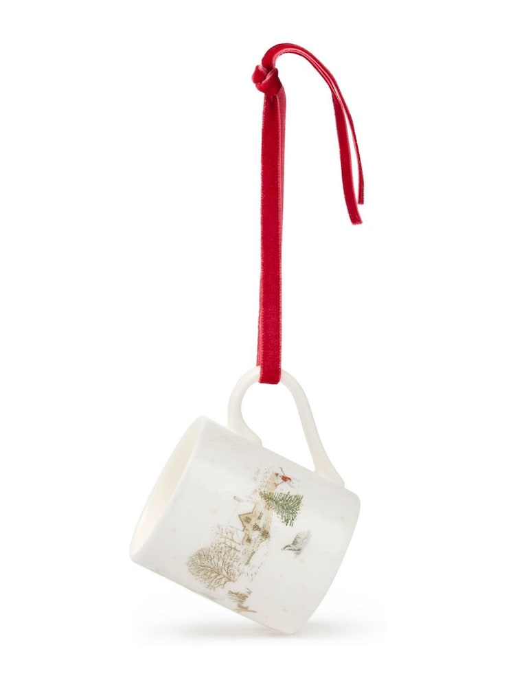 Sophie Allport White Snowy Village Mini Mug Bauble - Image 2 of 2