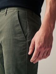 Green Khaki Slim Fit Stretch Chinos Trousers - Image 4 of 6