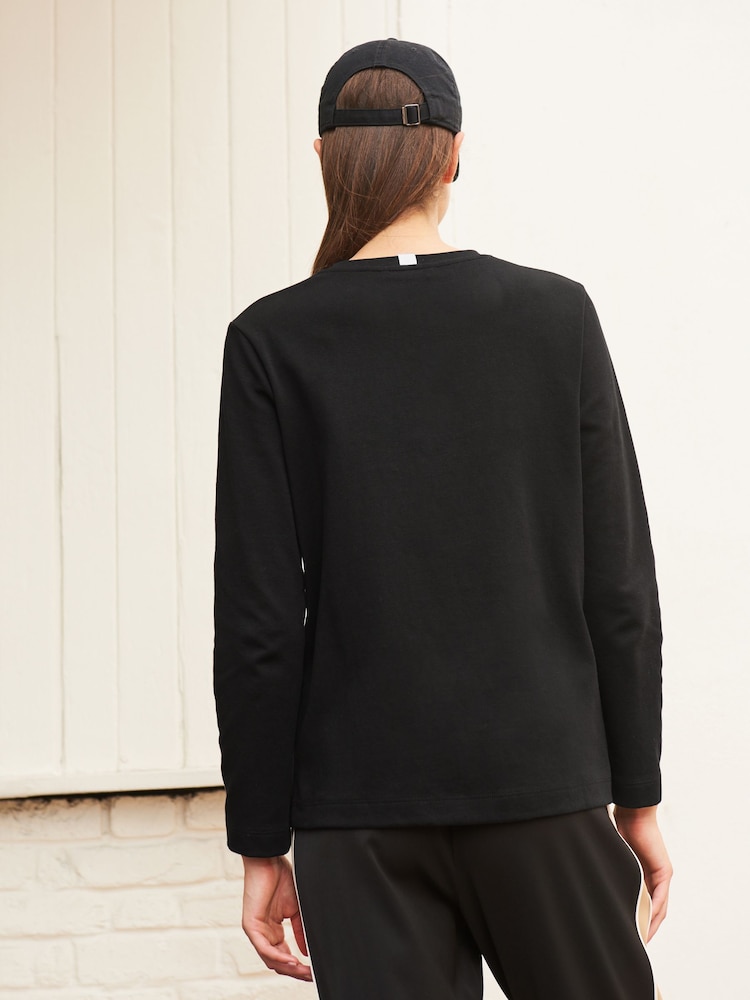 Noir - Long Sleeve Heavyweight Crew Neck T-Shirt - Image 2 of 6