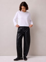 Ro&Zo White Cotton Jersey Long Sleeve Baby T-Shirt - Image 1 of 3