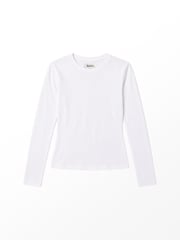 Ro&Zo White Cotton Jersey Long Sleeve Baby T-Shirt - Image 3 of 3