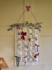 Sophie Allport White Snowy Village Fabric Advent Calendar - Image 1 of 2