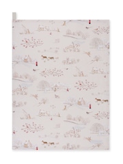Sophie Allport Snowy Village Tea Towel - صورة 2 من 2