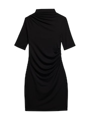 Superdry Black Short Sleeve Ruched Mini Dress - Image 4 of 5