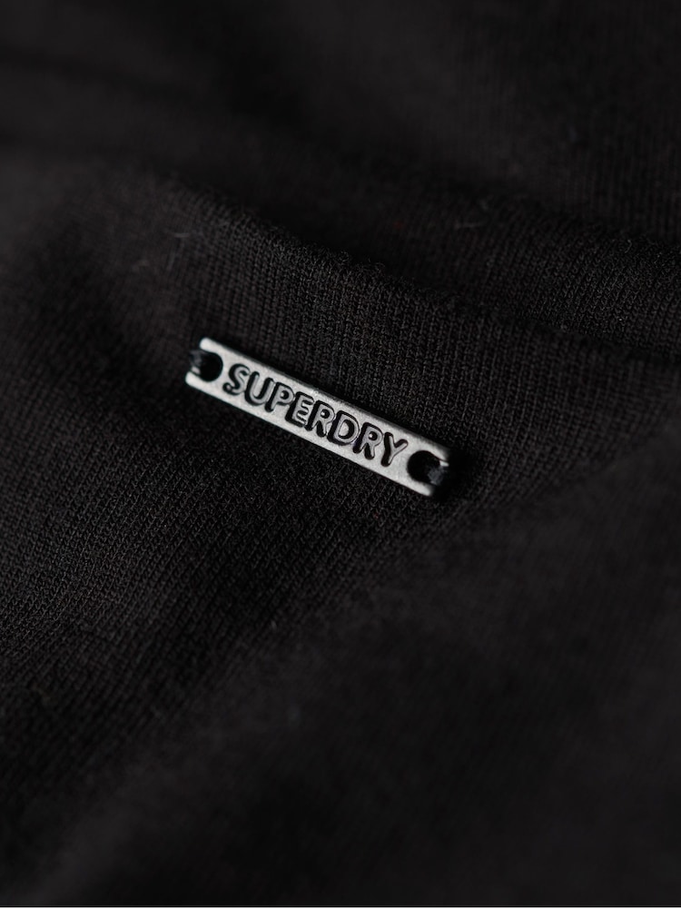 Superdry Black Short Sleeve Ruched Mini Dress - Image 5 of 5