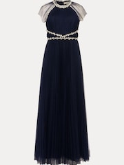 Phase Eight Blue Gerona Pleated Tulle Dress - Image 5 of 5