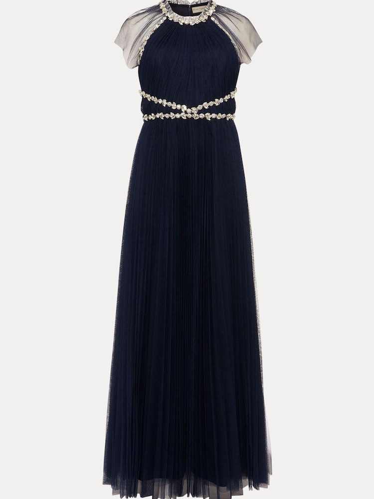 Phase Eight Blue Gerona Pleated Tulle Dress - Image 5 of 5