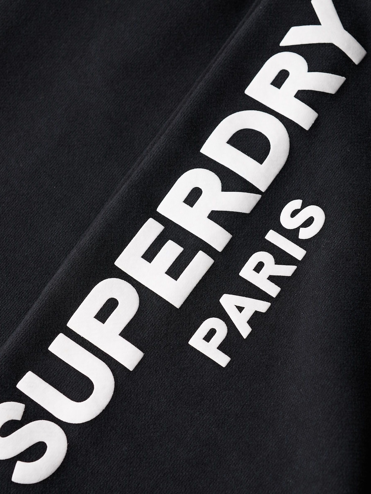 Superdry Black Sport Luxe Boyfriend Joggers - Image 7 of 7