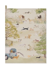 Sophie Allport Green Tails & Trails Scene Tea Towel - Image 2 of 2