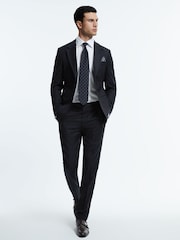 Reiss Midnight Navy Westminster Wool Cashmere Slim Fit Single Breasted Blazer - Image 3 of 8