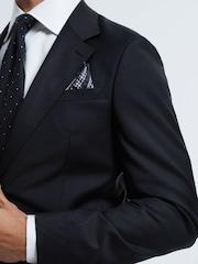 Reiss Midnight Navy Westminster Wool Cashmere Slim Fit Single Breasted Blazer - Image 4 of 8