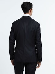 Reiss Midnight Navy Westminster Wool Cashmere Slim Fit Single Breasted Blazer - Image 5 of 8