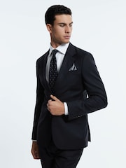Reiss Midnight Navy Westminster Wool Cashmere Slim Fit Single Breasted Blazer - Image 6 of 8